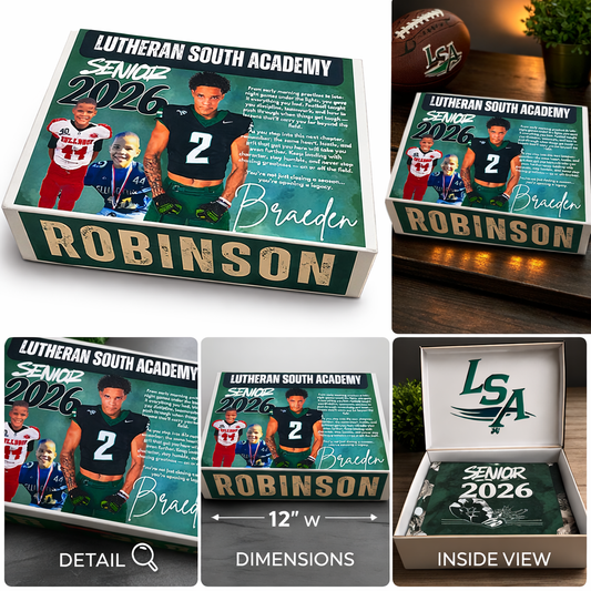 Custom Senior Memory Keepsake Box – Personalized Graduation Gift – Senior 2026 Photo Box